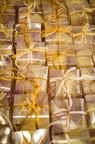 # A still life photograph of some fancy sweet-boxes.